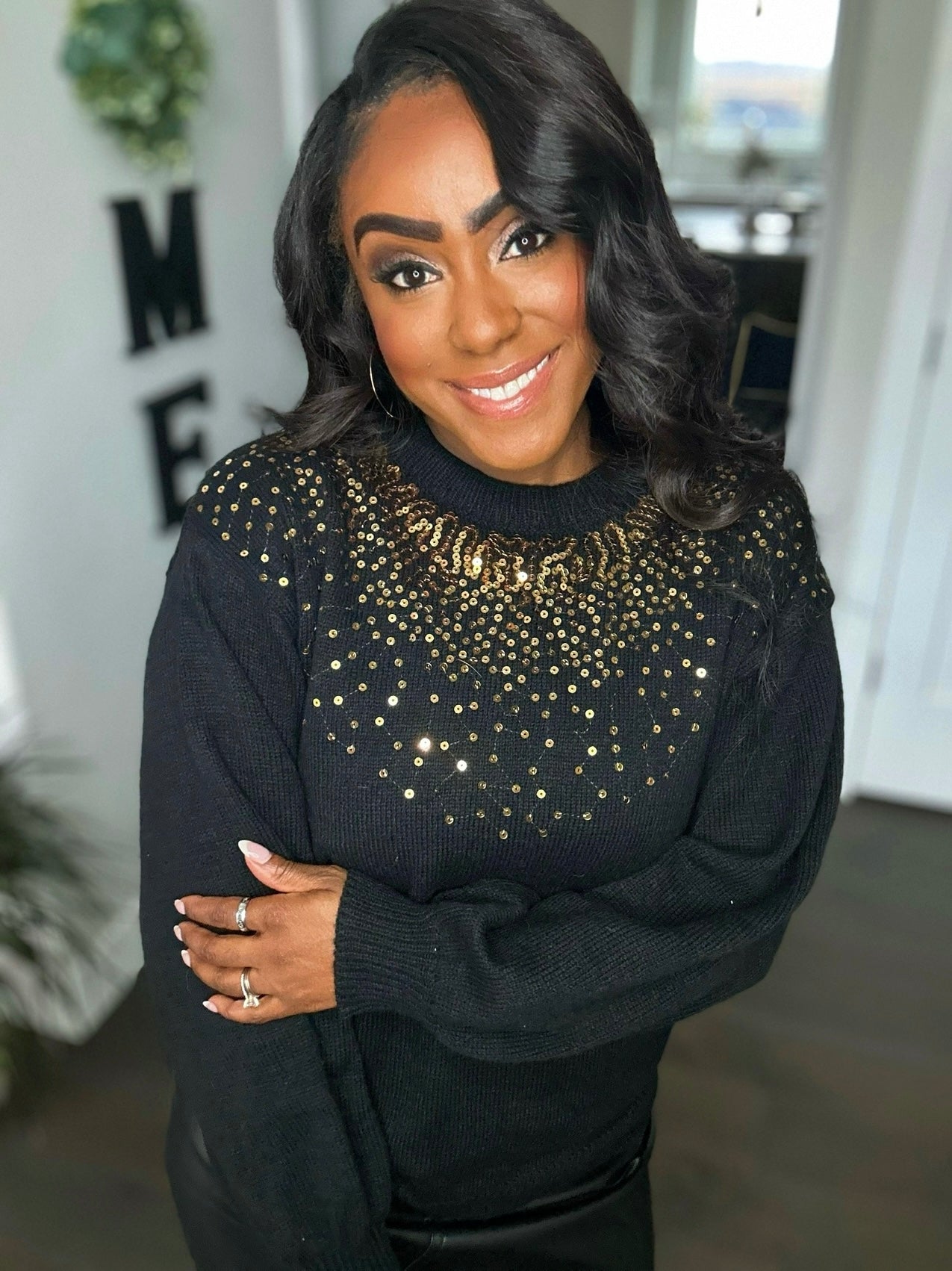 Holiday Season Sequin Sweater