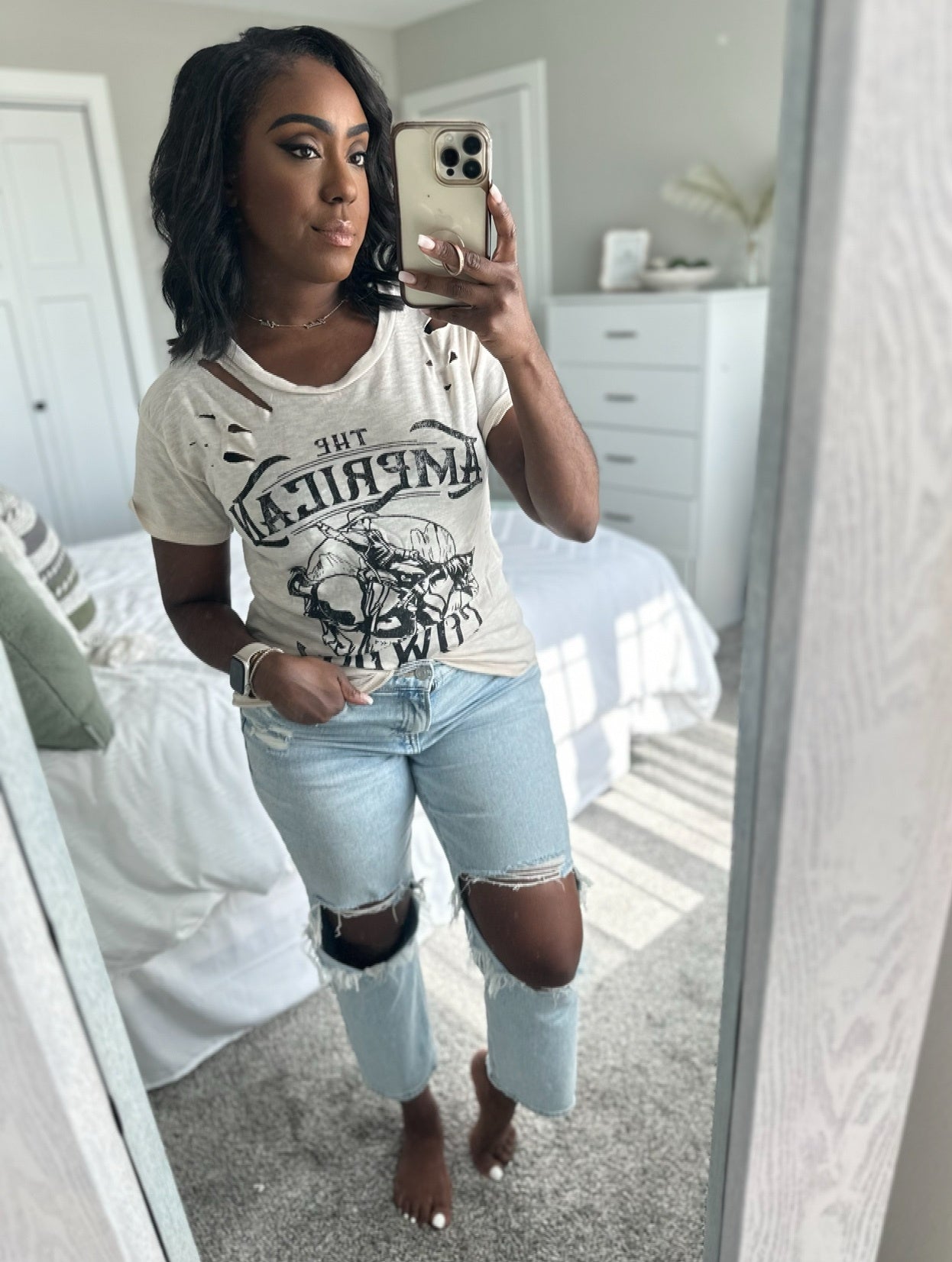 American Cowboy Distressed Tee