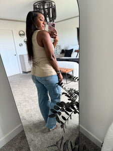 Golden Hour Linen Vest
