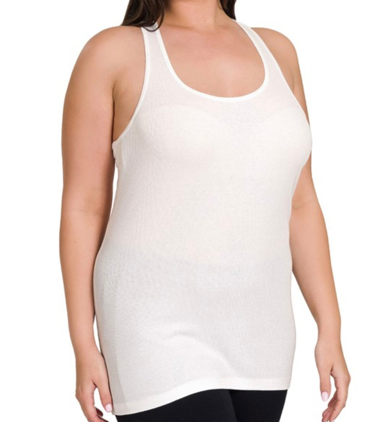 Curve Keep It Basic Ribbed Racer Back Tank