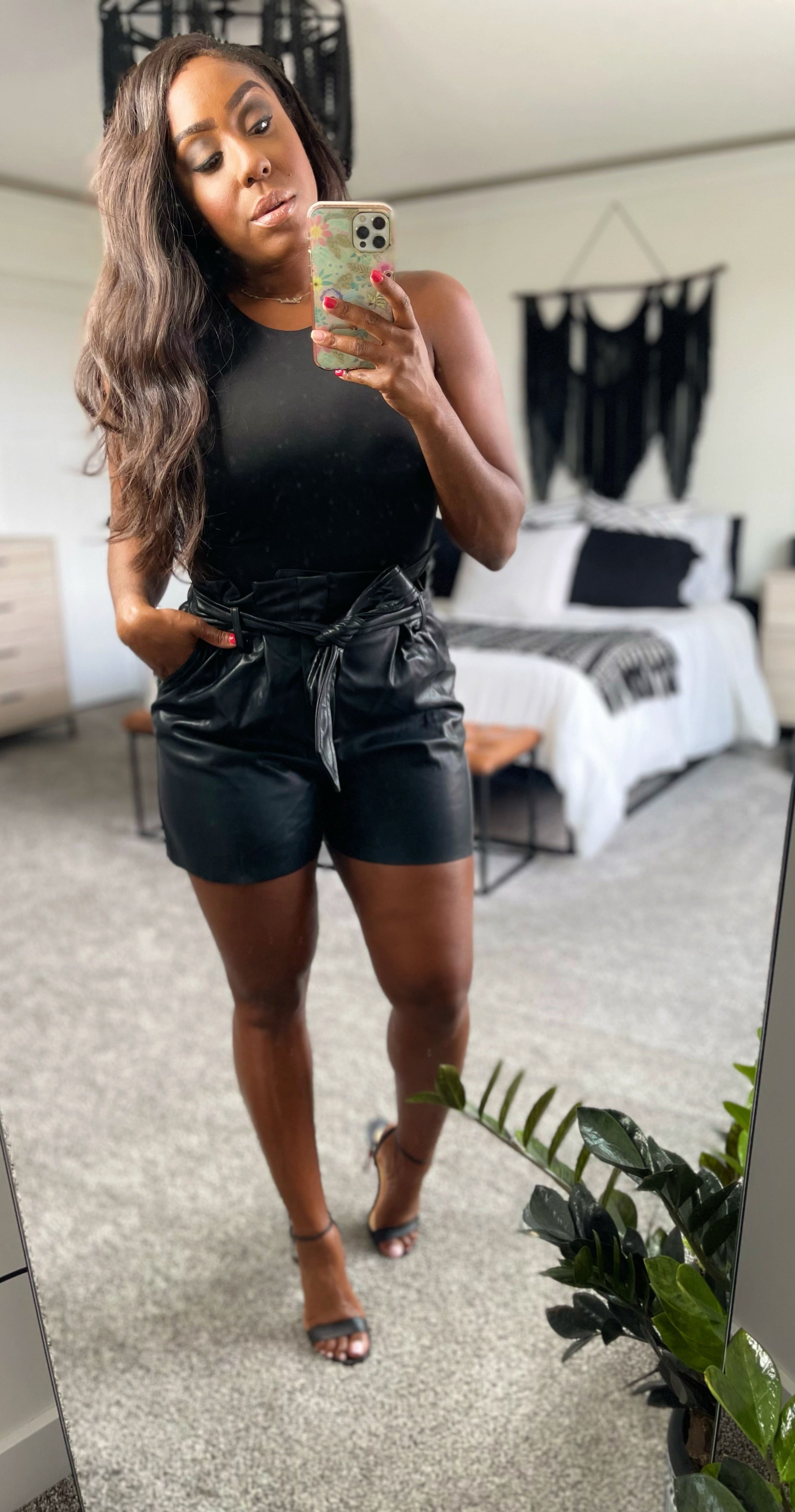 Let’s Go Girls Faux Leather Shorts